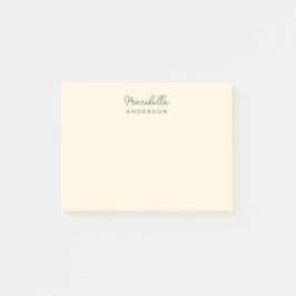 Modern Snyggt - minimalistisk Monogram Namn Post-it Block