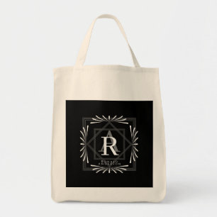 Modern Snyggt Monogram Black Tygkasse