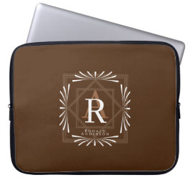 Modern Snyggt Monogram Brown Laptop Fodral