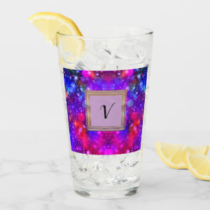 Modern Snyggt Monogram Mönster Winter Party Glaskopp