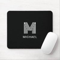Modern Snyggt Monogram Simple Sleek Black