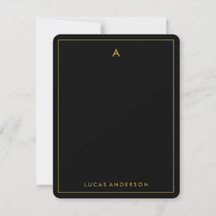 Modern Snyggt Monogrammed stationerianteckningskor Anteckningskort