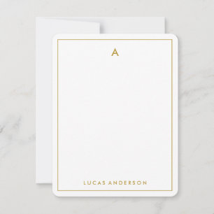 Modern Snyggt Monogrammed stationerianteckningskor Anteckningskort