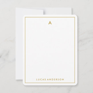 Modern Snyggt Monogrammed stationerianteckningskor Anteckningskort