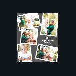 Modern snyggt multifotofamiljs grått-hemindecor canvastryck<br><div class="desc">Modern snyggt med flera fotofamiljers hemdekoder. Modern mörk grått färg kan ändras.</div>