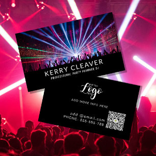 Modern Snyggt Music DJ Party-konsertplanerare Visitkort