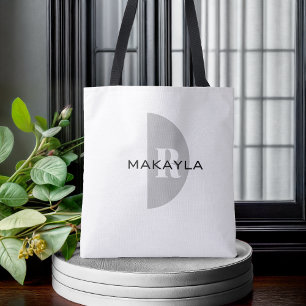 Modern Snyggt Namn Monogram Tygkasse