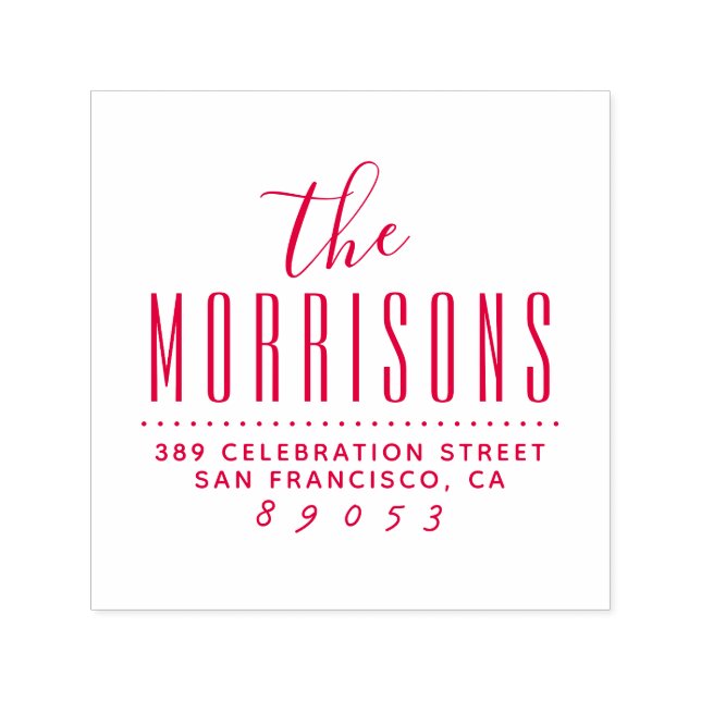 Modern Snyggt Namn Returadress med fet stil Självfärgande Stämpel (Design)