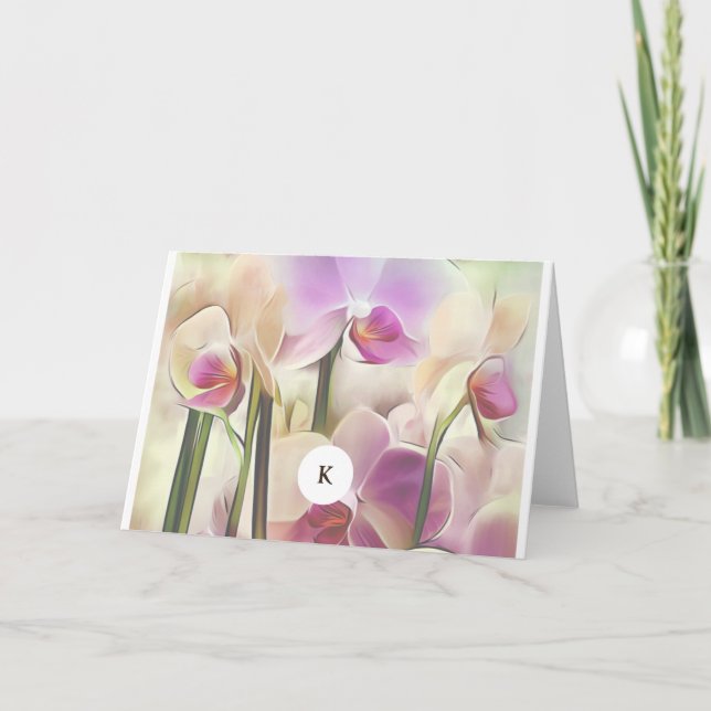 Modern Snyggt Orchids | Lägg till din första Anteckningskort (Framsida)