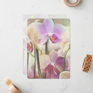 Modern Snyggt Orchids | Lägg till ditt namn Anteckningskort