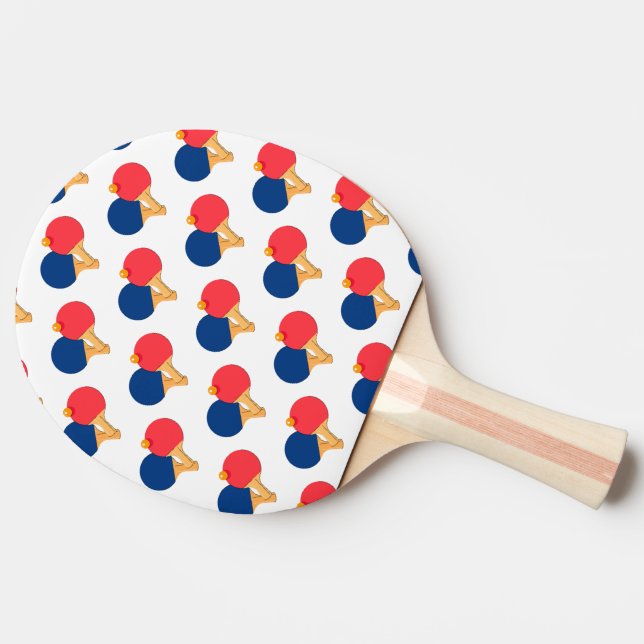 Modern Snyggt Paddle,Boll Vit bakgrund Pingisracket (Sidan)