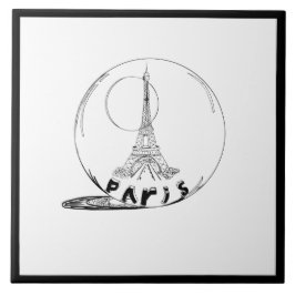 Modern Snyggt Paris Sity Black White Kakelplatta