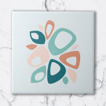Modern Snyggt Peach Teal Salmon Abstrakt Mönster Kakelplatta<br><div class="desc">Mid Century Modern Abstrakt. Den har en rad organiska former med en vacker mängd färg. Denna utformning kommer att utgöra ett underbart tillägg till varje hembeteckning. Perfekt för dem som kärlek retro och vintage stil. Det är också en underbar gåva till födelsedagar och jul.</div>