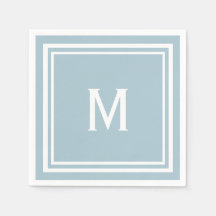 Modern Snyggt Powder Blue Anpassningsbar Monogram