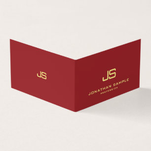 Modern Snyggt Professionell Monogram Bok Fold Visitkort