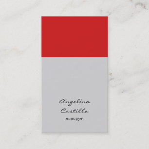 Modern Snyggt Red Rand Light Grått Background Visitkort