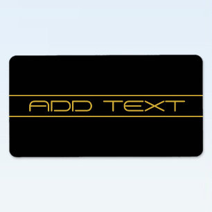 Modern Snyggt redigerbar Guld-text och Rand Adressetikett