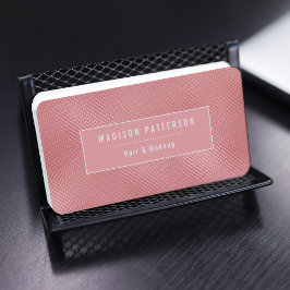 Modern Snyggt Rosa Foil Textured Professionell Visitkort