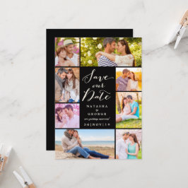 Modern Snyggt Script 8 multifoto Spara datum Inbjudningar