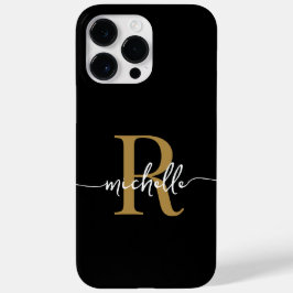 Modern Snyggt Script BlackGold Monogram Initial