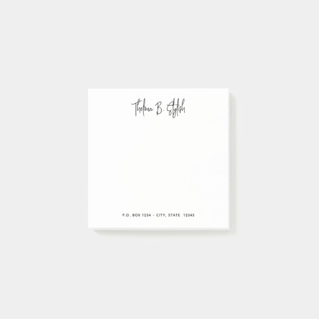 Modern Snyggt Script-Personlig Post it Notes Post-it Block (Framsida)