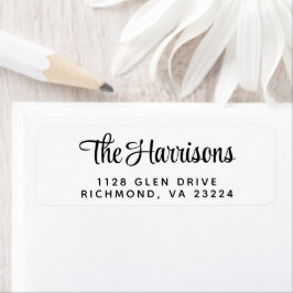 Modern Snyggt Script-Returadress Returadress Etikett