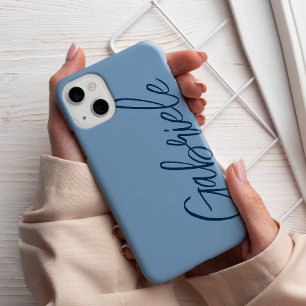 Modern Snyggt-skript Blue Monogram