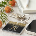 Modern snyggt svart och guld glitter 70-årsdagen<br><div class="desc">Modern svartvit och guld,  glitter 70-årsdagspresent. En del av en insamling av snyggtar för elegant.</div>