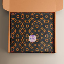 Modern Snyggt, svart och Orange, Geometric Mönster