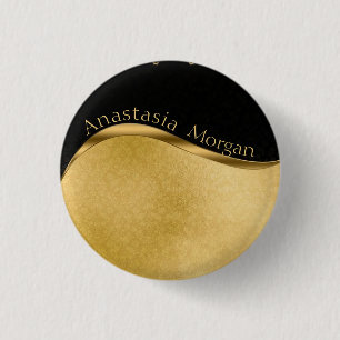 Modern Snyggt, Svarta och Guld Knapp