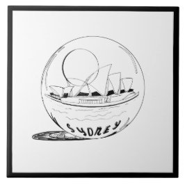Modern Snyggt Sydney Sity Black White Kakelplatta