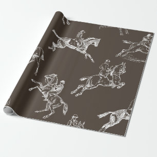 Modern Snyggt Taupe White  Toile Presentpapper