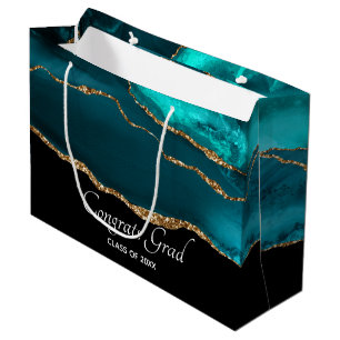 Modern Snyggt Teal Agate & Guld Ribbon Studenten