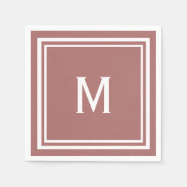 Modern Snyggt Terracotta Monogram Pappersservett
