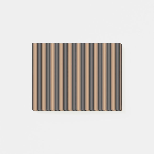 Modern Snyggt Tosted Brown Rand med djup Post-it Block (Framsida)