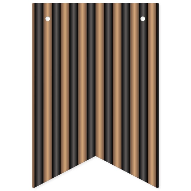 Modern Snyggt Tosted Brown Rand med djup Vimplar (Första flaggan)