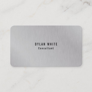 Modern Snyggt Trendig Kreativ Silver Grått Plain Visitkort
