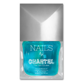 Modern snyggt trendig nyblå nagel polsk chic magnetiska visitkort