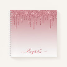 Modern Snyggt Trendig Script Dusty Rosa Glitter