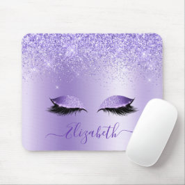 Modern Snyggt Trendig Skript Lila Glitter Lash Musmatta