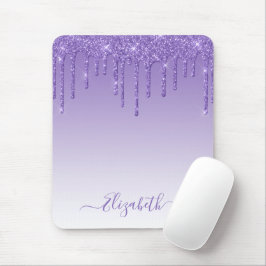 Modern Snyggt Trendig Skript Lila Glitter Musmatta