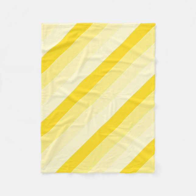 Modern Snyggt Vanilla Gult White Rand Fleecefilt (Framsidan)