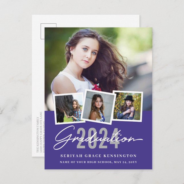 Modern Snyggt varje år, Studenten 4-foto Vykort (Fram/baksida)