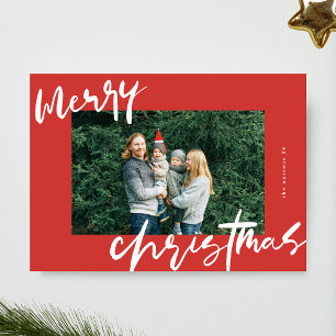 modern snyggt, vit och  god jul julkort
