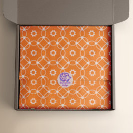 Modern Snyggt Vit och Orange Geometric Mönster