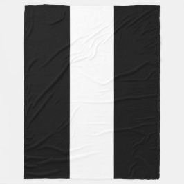 Modern Snyggt Wide Black White Nautical Rand Fleecefilt