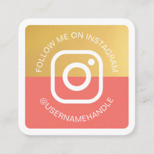 Modern Social Media Instagram följer med mitt foto Fyrkantigt Visitkort