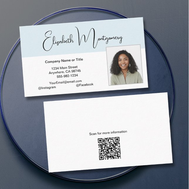 Modern Social Media Photo Visitkort (Skapare uppladdad)