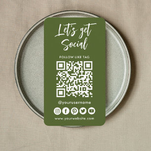Modern Social Media QR-kod Anslut med USA Visitkort