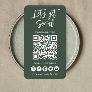 Modern Social Media QR-kod Anslut med USA Visitkort